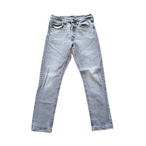 Levis 501 Skinny High Rise Grey Wash Button Fly Denim Jeans 28x28